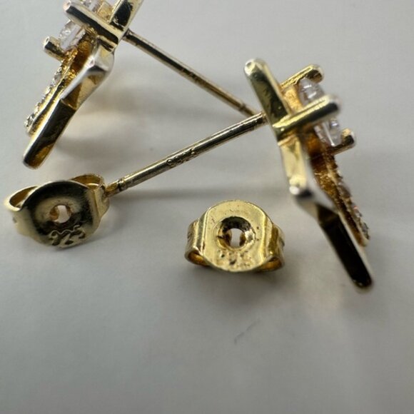 Celestial Gold and Silver Star Moon Earrings - Picture 10 of 11